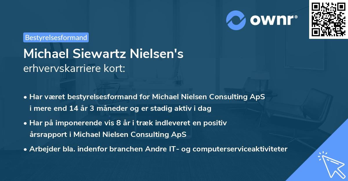 Michael Siewartz Nielsen's erhvervskarriere kort