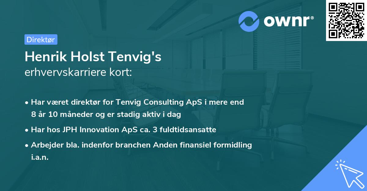 Henrik Holst Tenvig's erhvervskarriere kort