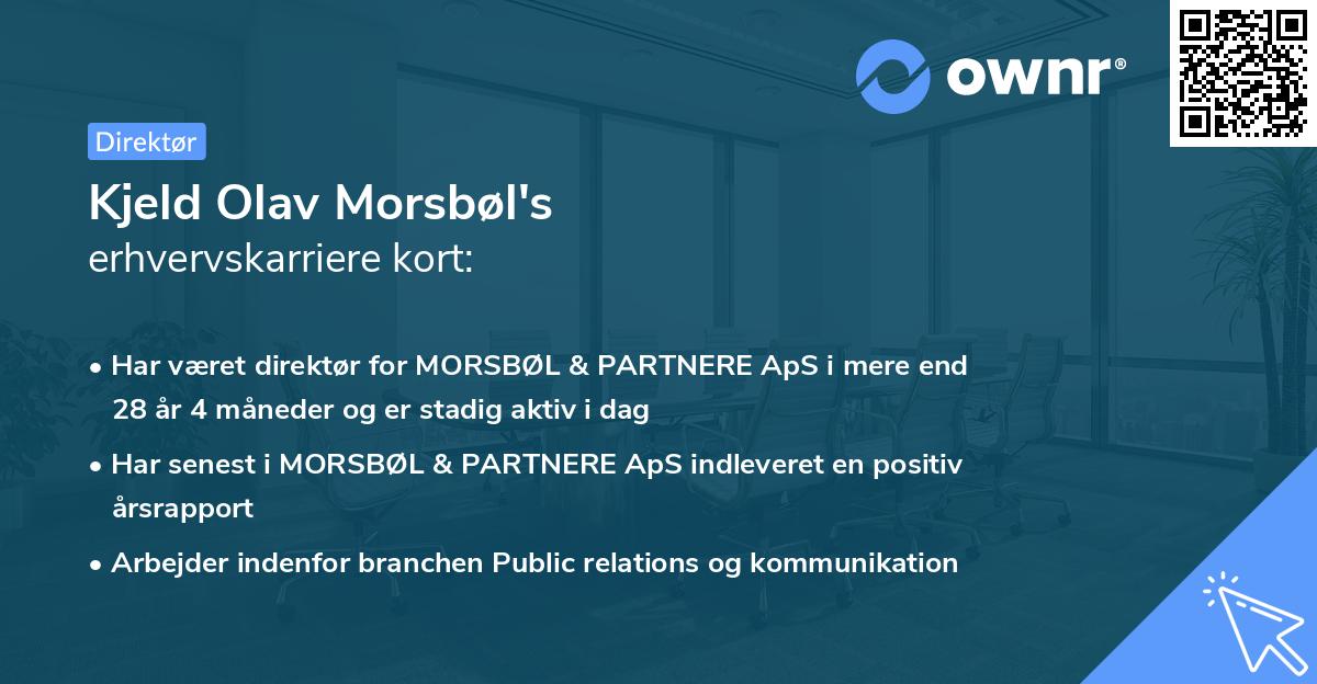 Kjeld Olav Morsbøl's erhvervskarriere kort
