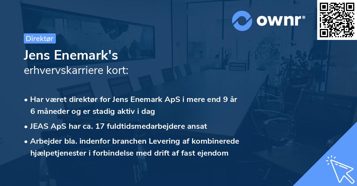 Jens Enemark's erhvervskarriere kort