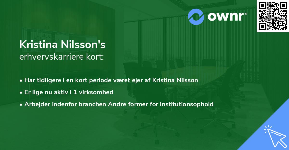 Kristina Nilsson's erhvervskarriere kort