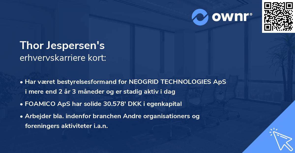 Thor Jespersen's erhvervskarriere kort