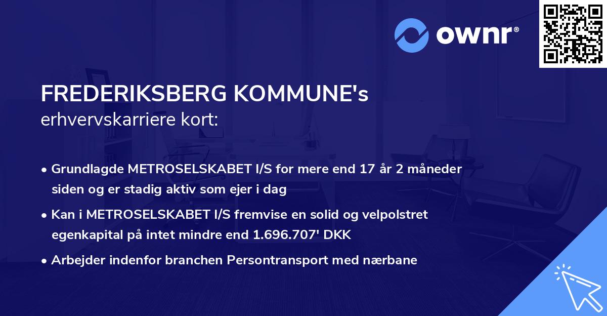 FREDERIKSBERG KOMMUNE's erhvervskarriere kort