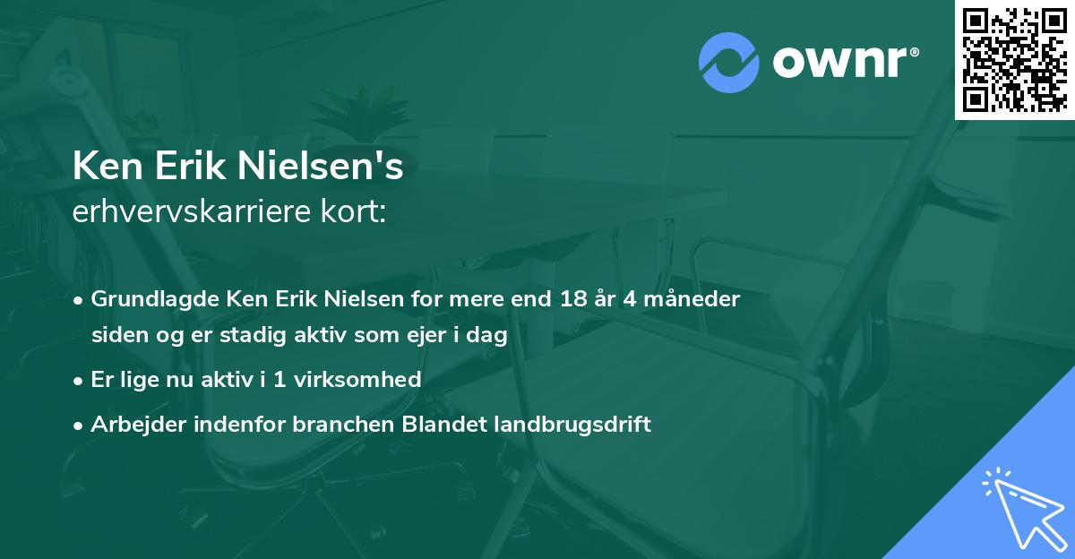 Ken Erik Nielsen's erhvervskarriere kort