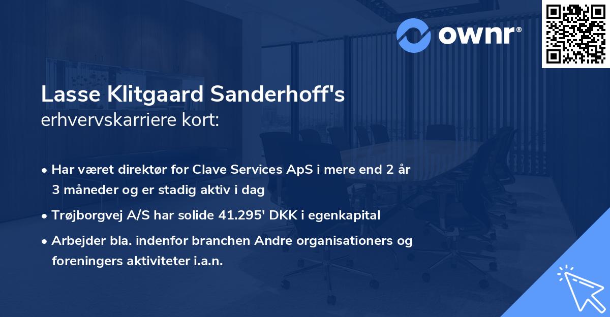 Lasse Klitgaard Sanderhoff's erhvervskarriere kort