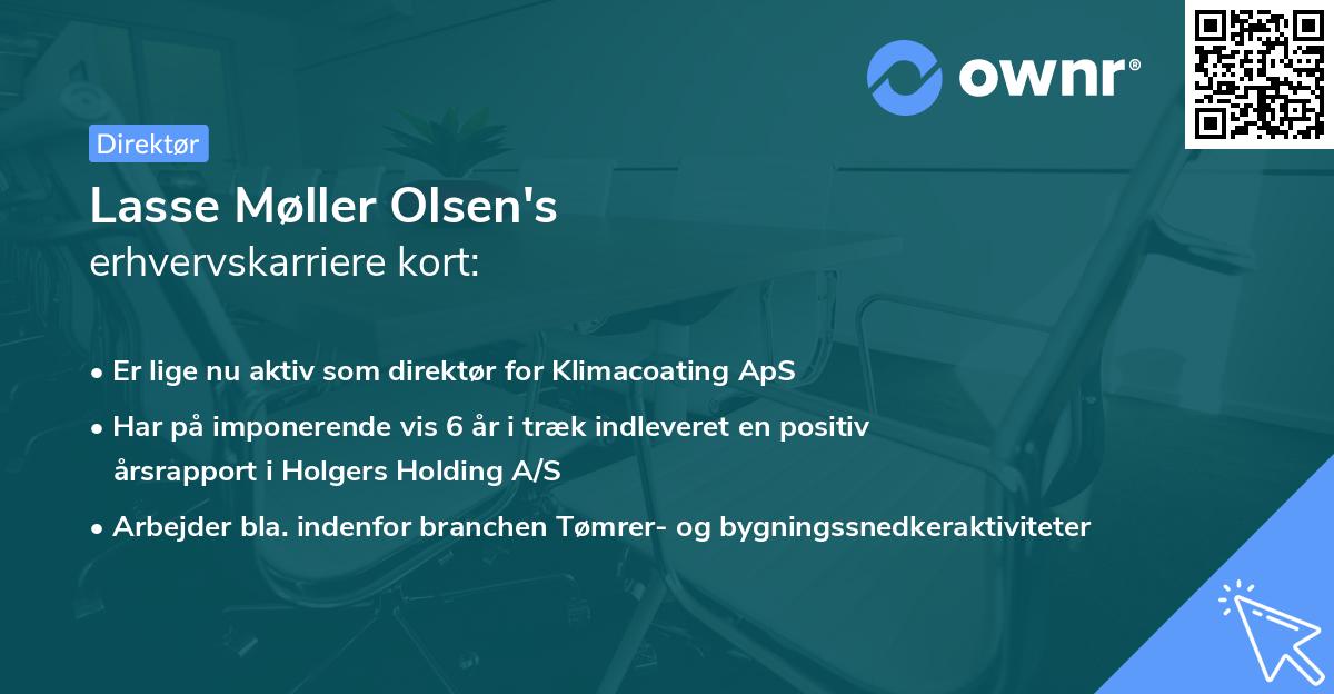 Lasse Møller Olsen's erhvervskarriere kort