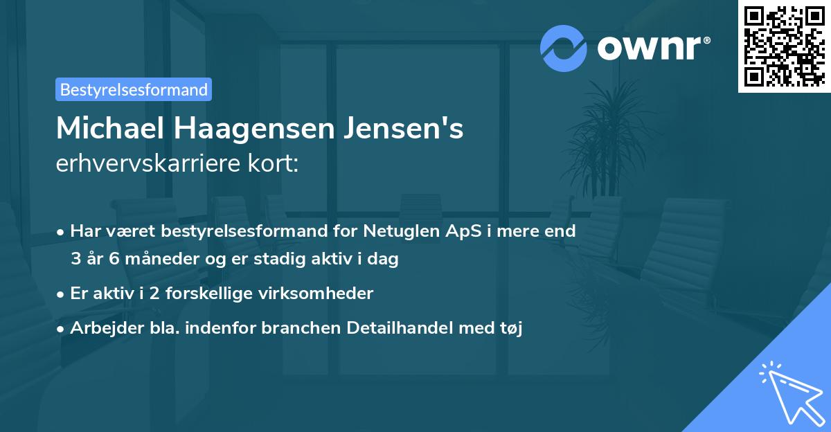 Michael Haagensen Jensen's erhvervskarriere kort