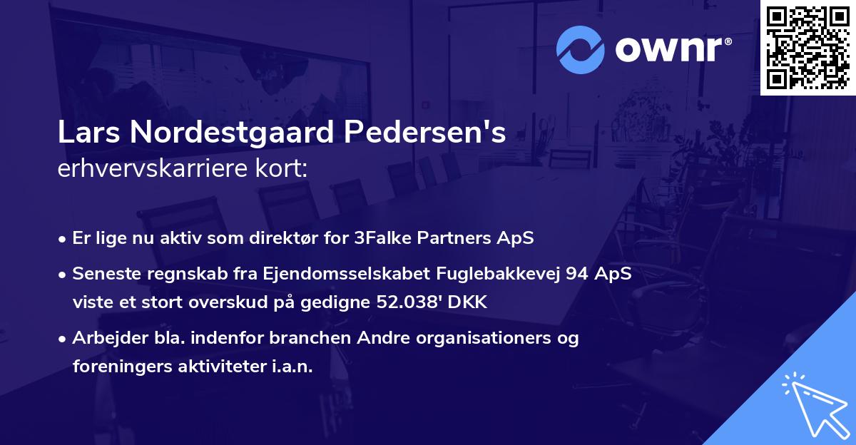 Lars Nordestgaard Pedersen's erhvervskarriere kort