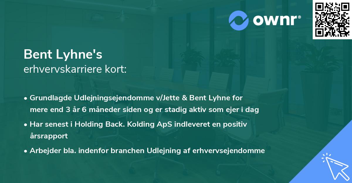 Bent Lyhne's erhvervskarriere kort
