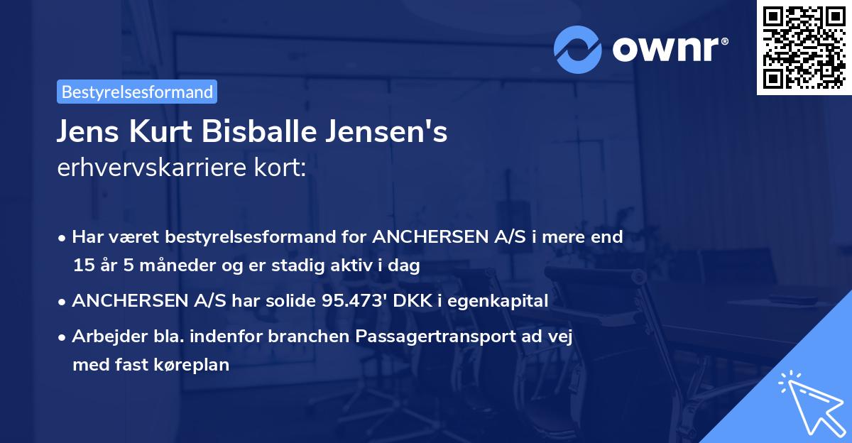 Jens Kurt Bisballe Jensen's erhvervskarriere kort