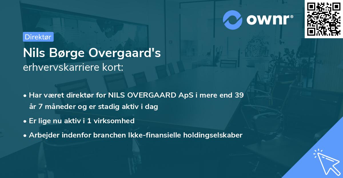 Nils Børge Overgaard's erhvervskarriere kort
