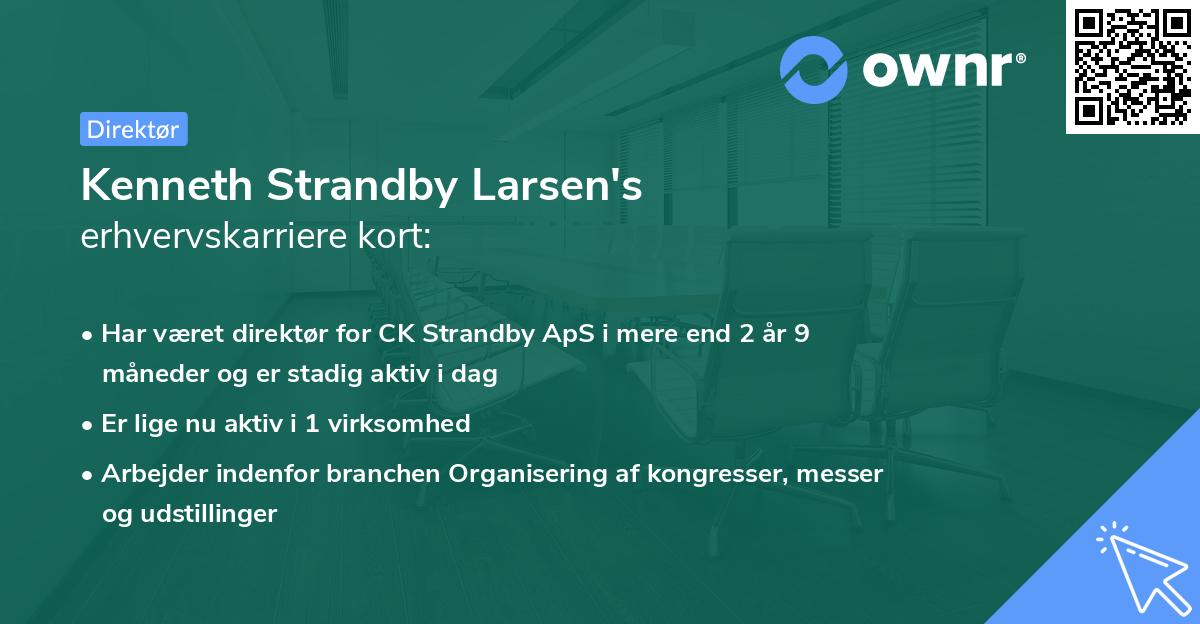 Kenneth Strandby Larsen's erhvervskarriere kort