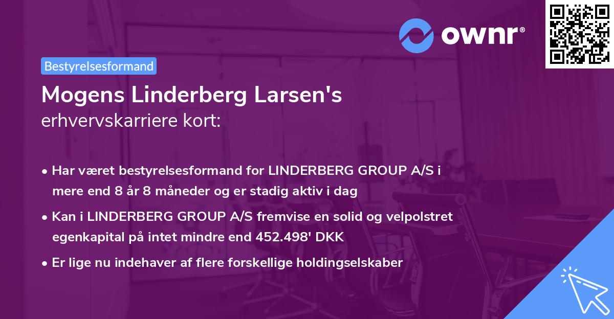 Mogens Linderberg Larsen's erhvervskarriere kort