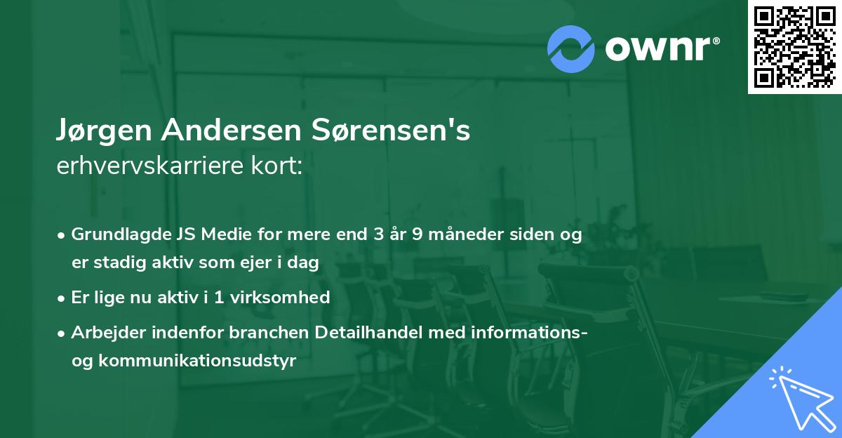 Jørgen Andersen Sørensen's erhvervskarriere kort