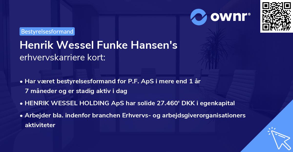 Henrik Wessel Funke Hansen's erhvervskarriere kort