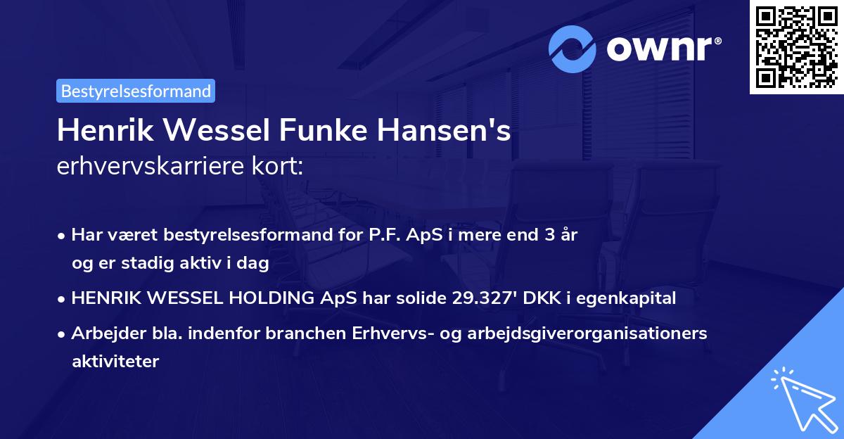Henrik Wessel Funke Hansen's erhvervskarriere kort