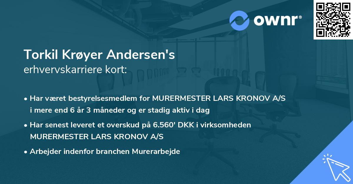 Torkil Krøyer Andersen's erhvervskarriere kort