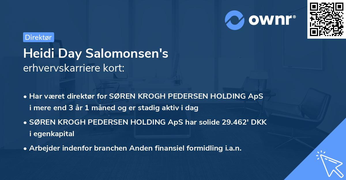 Heidi Day Salomonsen's erhvervskarriere kort