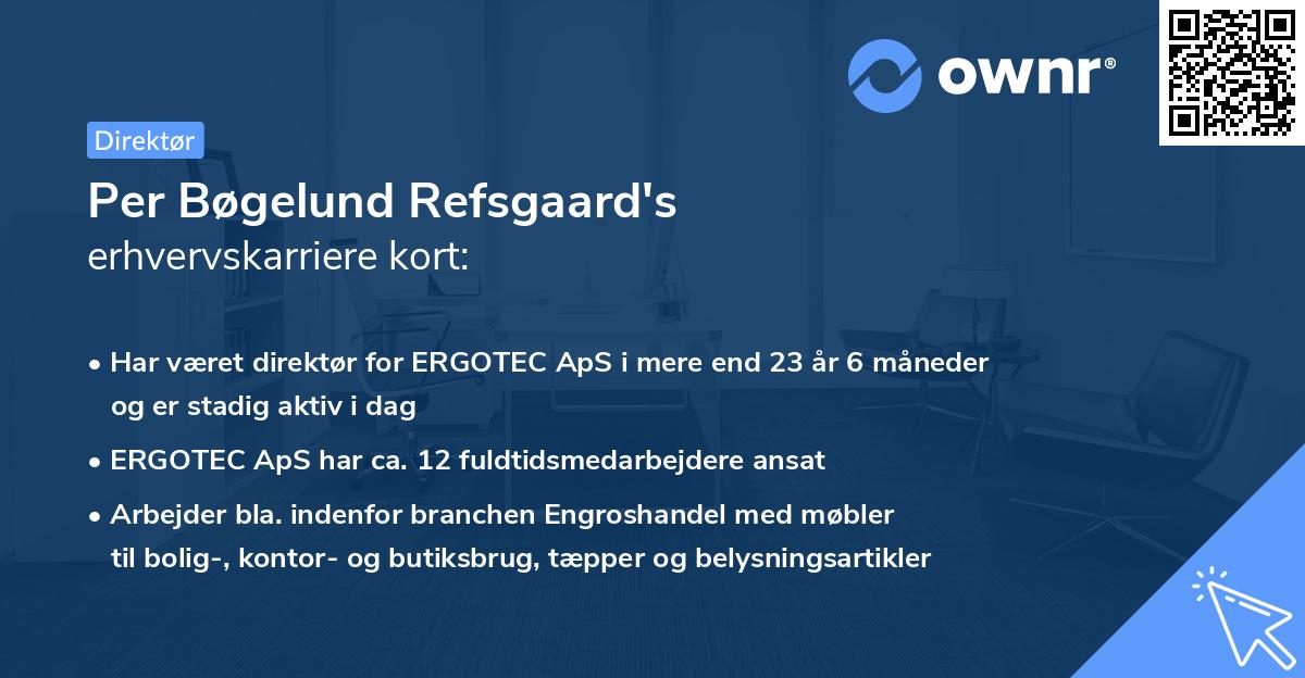 Per Bøgelund Refsgaard's erhvervskarriere kort