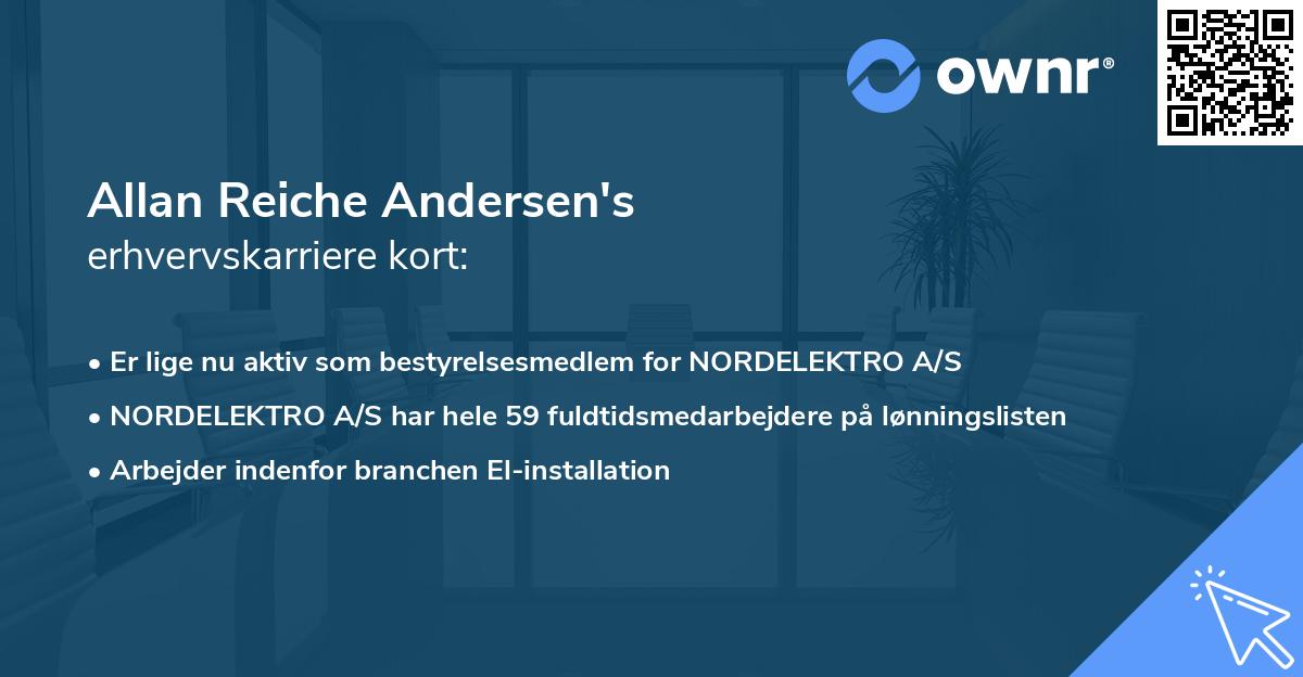 Allan Reiche Andersen's erhvervskarriere kort