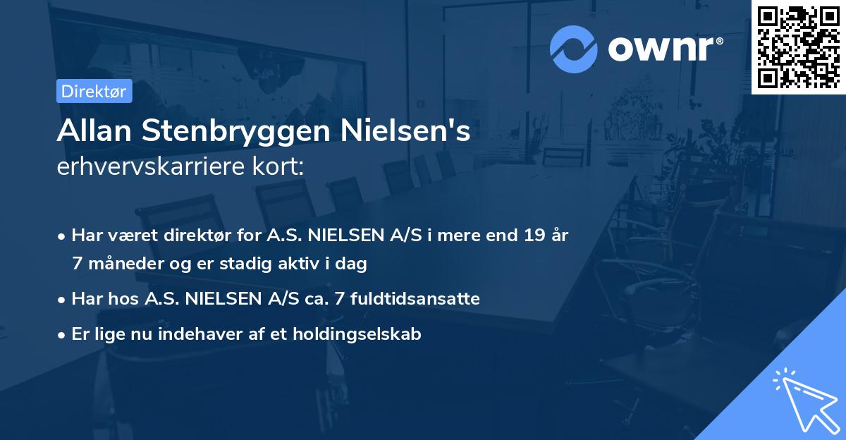 Allan Stenbryggen Nielsen's erhvervskarriere kort