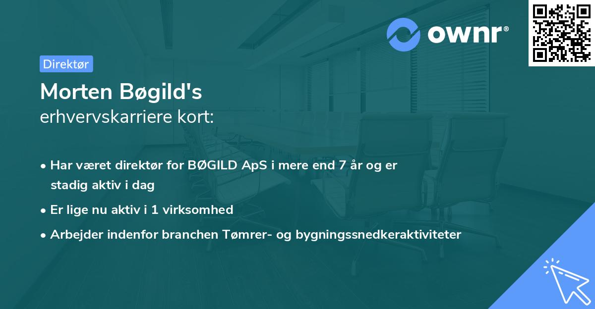 Morten Bøgild's erhvervskarriere kort