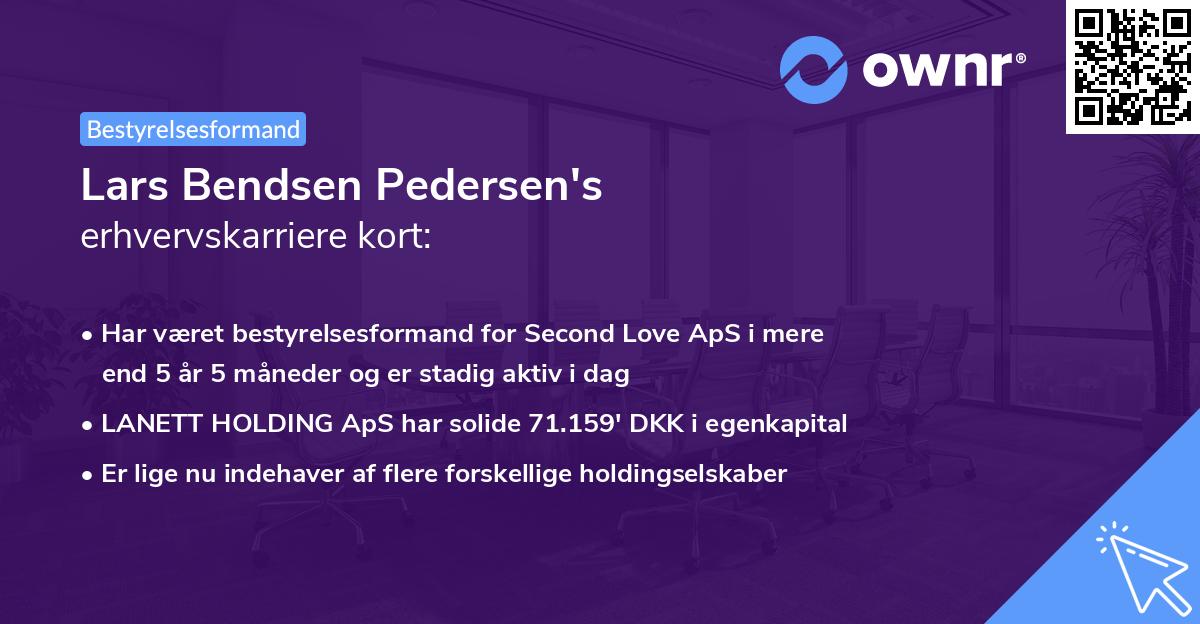 Lars Bendsen Pedersen's erhvervskarriere kort