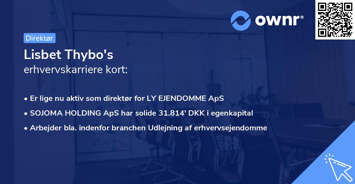 Lisbet Thybo's erhvervskarriere kort