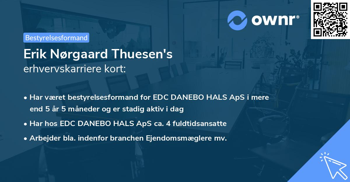 Erik Nørgaard Thuesen's erhvervskarriere kort