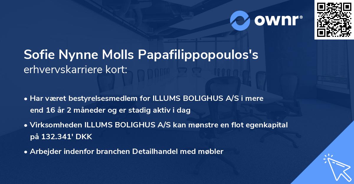 Sofie Nynne Molls Papafilippopoulos's erhvervskarriere kort