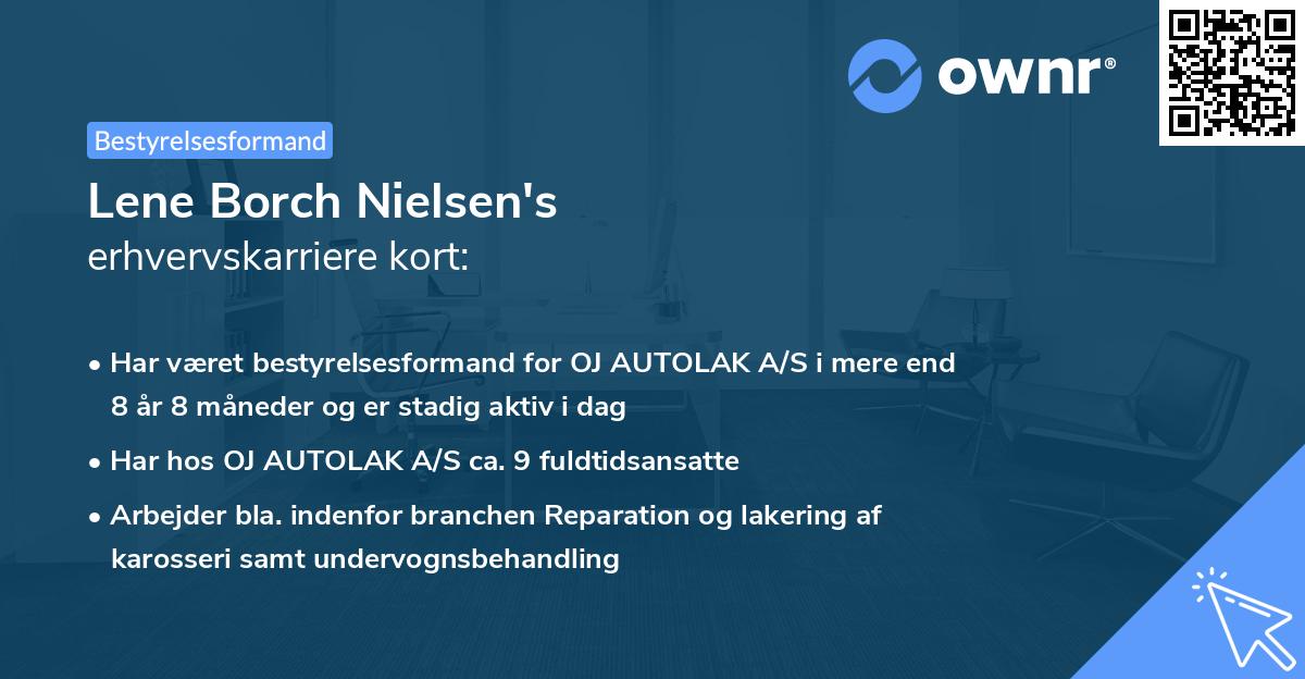 Lene Borch Nielsen's erhvervskarriere kort