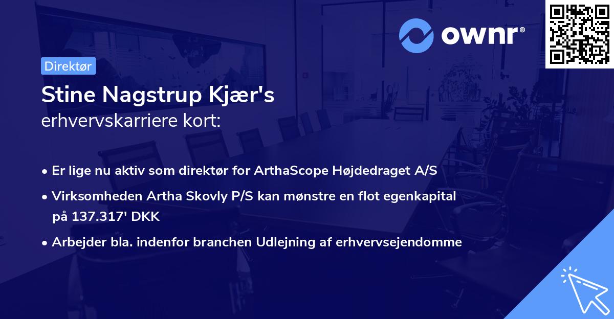 Stine Nagstrup Kjær's erhvervskarriere kort