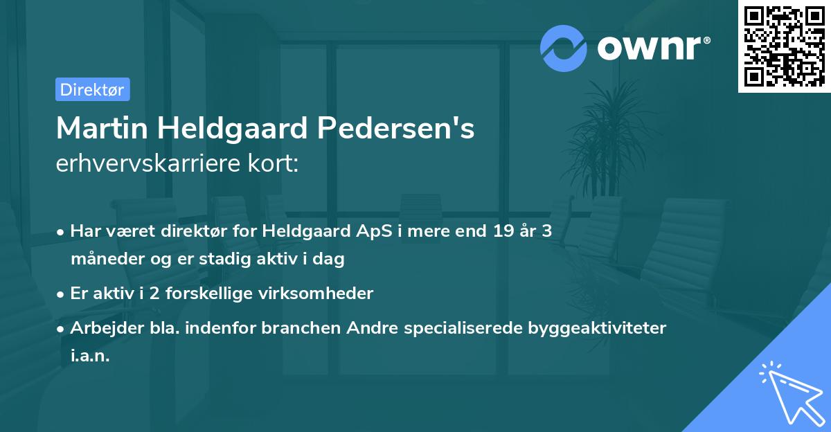 Martin Heldgaard Pedersen's erhvervskarriere kort