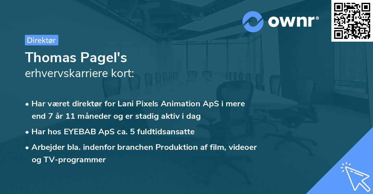 Thomas Pagel's erhvervskarriere kort