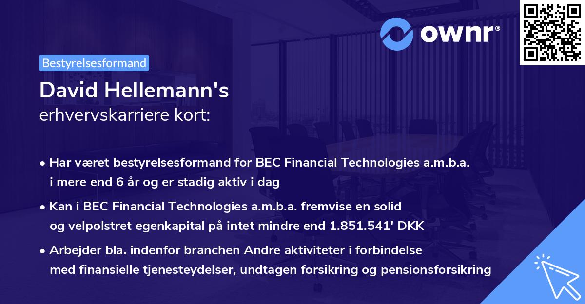 David Hellemann's erhvervskarriere kort