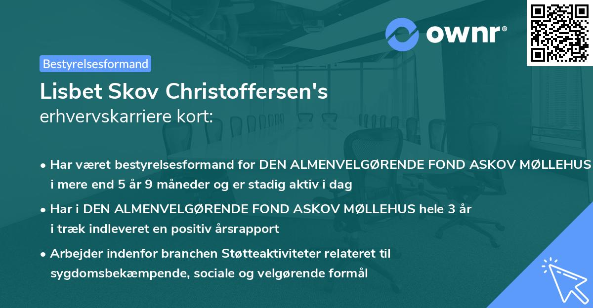 Lisbet Skov Christoffersen's erhvervskarriere kort
