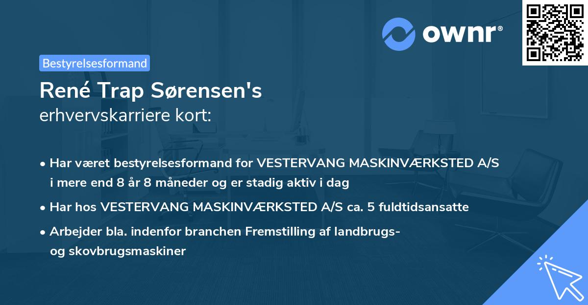 René Trap Sørensen's erhvervskarriere kort