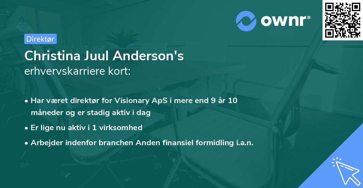 Christina Juul Anderson's erhvervskarriere kort