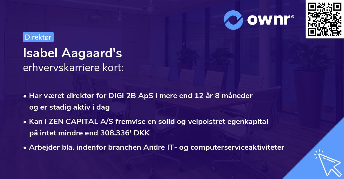 Isabel Aagaard's erhvervskarriere kort
