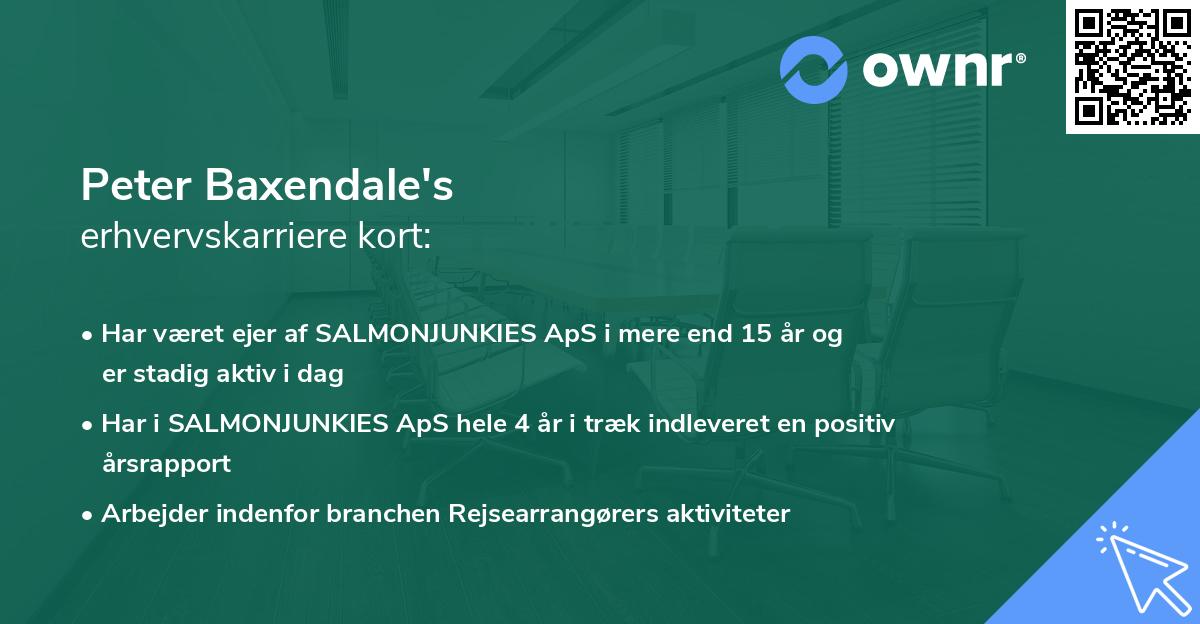 Peter Baxendale's erhvervskarriere kort
