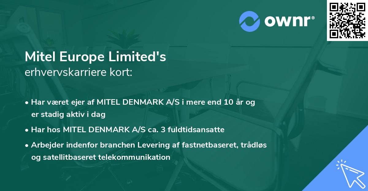 Mitel Europe Limited's erhvervskarriere kort