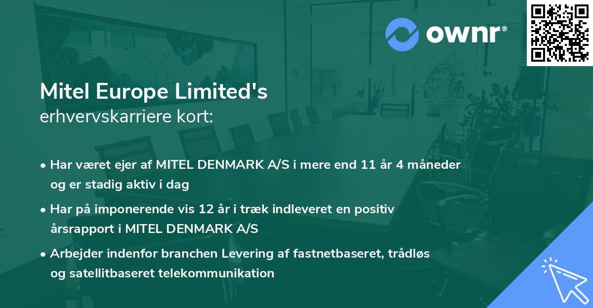 Mitel Europe Limited's erhvervskarriere kort