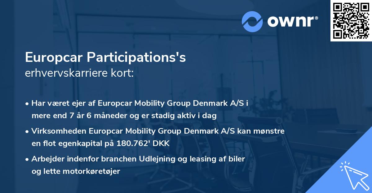 Europcar Participations's erhvervskarriere kort