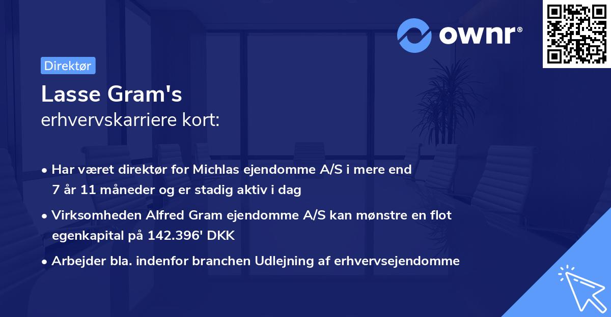 Lasse Gram's erhvervskarriere kort
