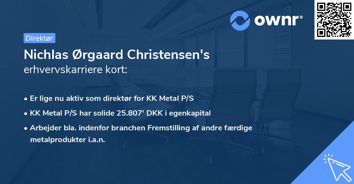 Nichlas Ørgaard Christensen's erhvervskarriere kort