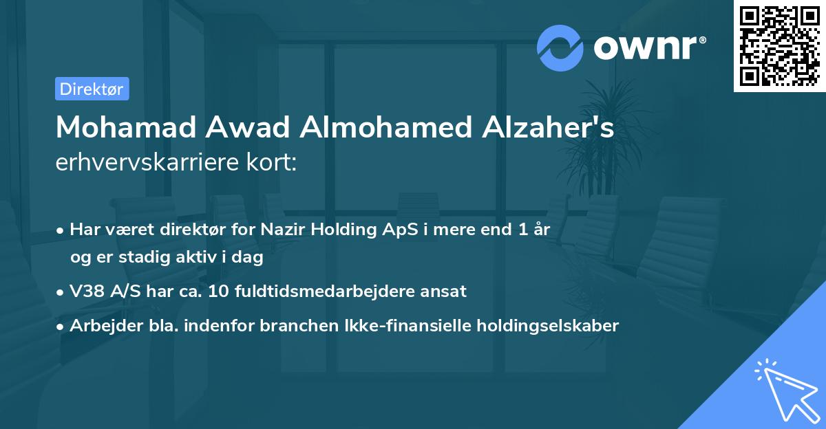 Mohamad Awad Almohamed Alzaher's erhvervskarriere kort