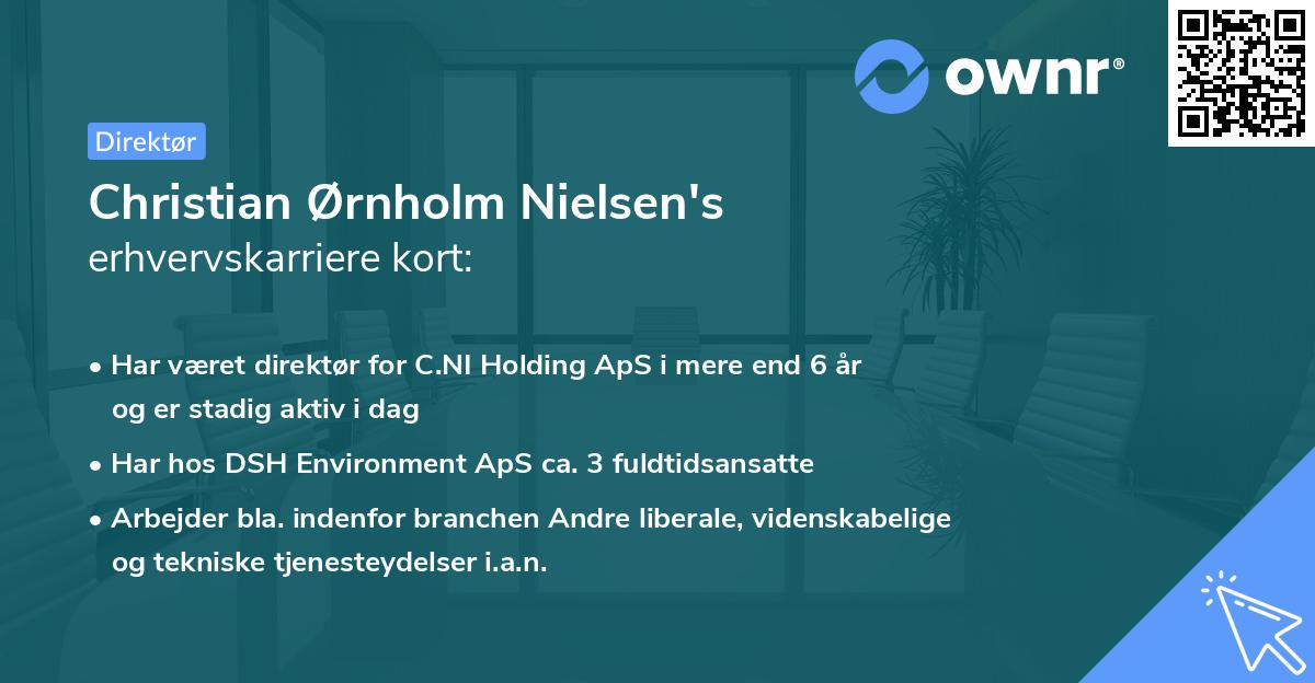 Christian Ørnholm Nielsen's erhvervskarriere kort