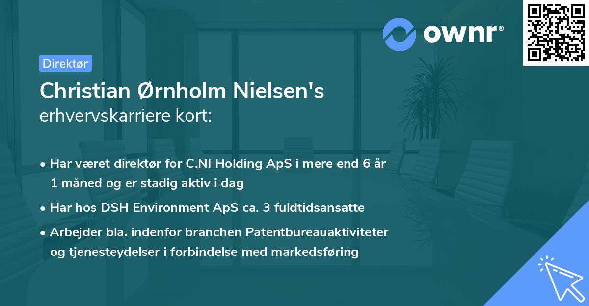 Christian Ørnholm Nielsen's erhvervskarriere kort