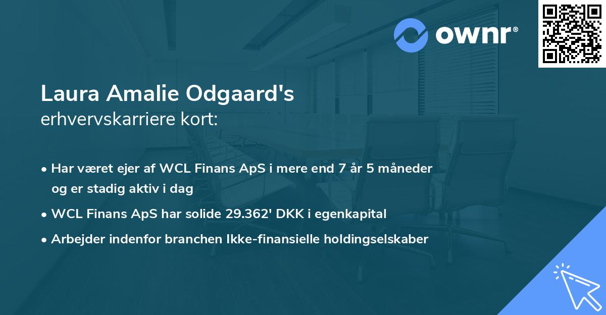 Laura Amalie Odgaard's erhvervskarriere kort