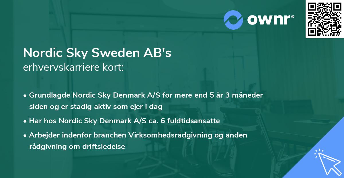 Nordic Sky Sweden AB's erhvervskarriere kort